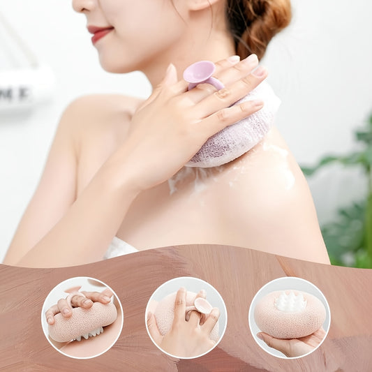 【🎁Vánoční nabídka🎄】Sprchová koule s přísavkou ve tvaru slunečnice, exfoliační houbička