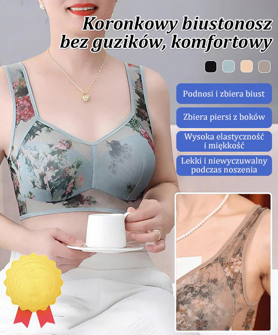 【🎁Vánoční nabídka🎄】Jedinečná krajková podprsenka bez knoflíků (🔥Kupte 1 a dostanete 1 zdarma🔥)