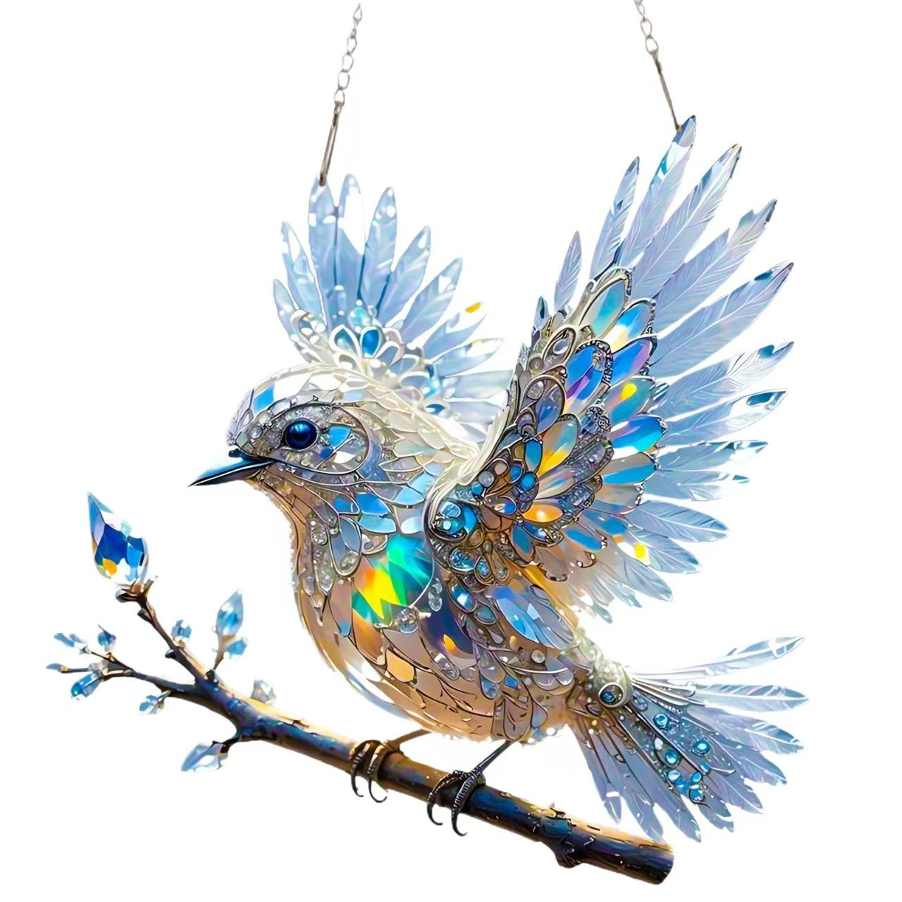 【🎁Vánoční nabídka🎄】Šperky s barevným uměním a křišťálem Sky Bluebird