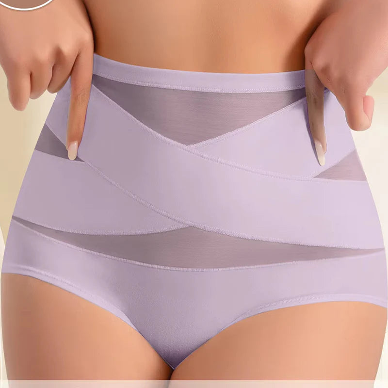 【🎁Vánoční nabídka🎄】Dámské elastické, prodyšné kalhotky s vysokým pasem