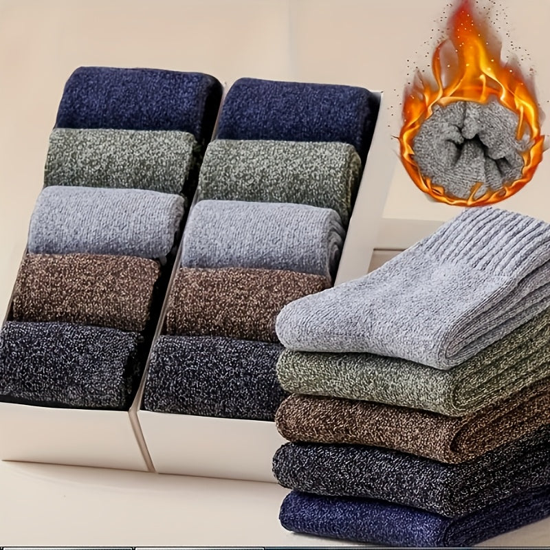 【🎁Vánoční nabídka🎄】Ztluštěné fleecové bavlněné ponožky do poloviny lýtek(🔥Kupte 1 a získejte 1 zdarma🔥)