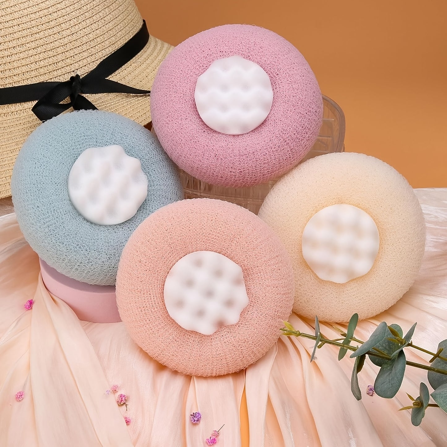 【🎁Vánoční nabídka🎄】Sprchová koule s přísavkou ve tvaru slunečnice, exfoliační houbička