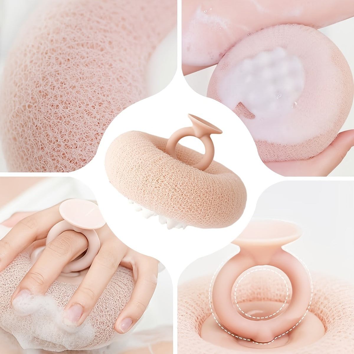 【🎁Vánoční nabídka🎄】Sprchová koule s přísavkou ve tvaru slunečnice, exfoliační houbička