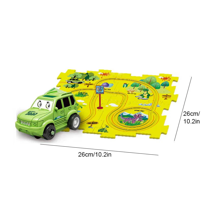 Children's Educational Puzzle Track Car Play Set