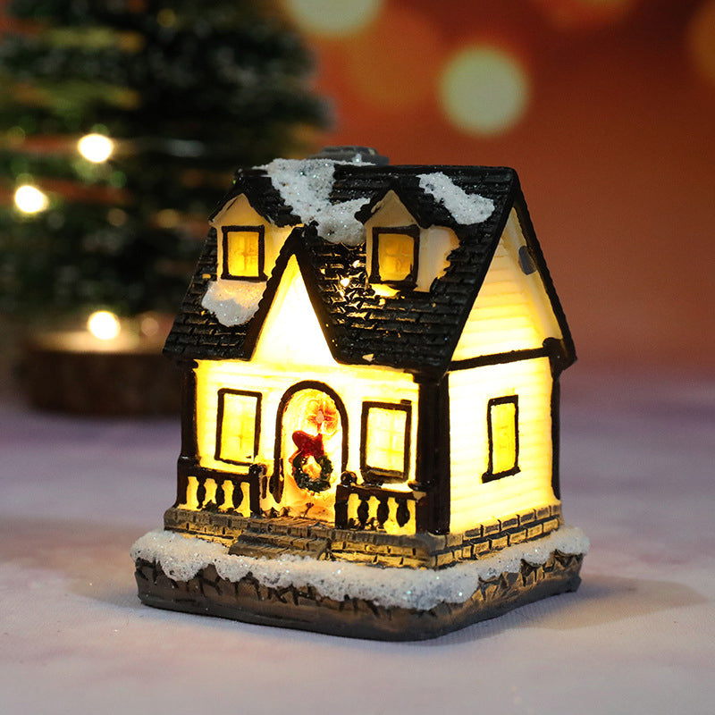 Miniatűr LED-es kivilágított karácsonyi falu ház