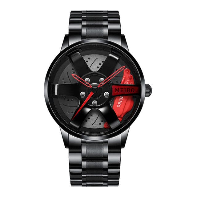 Montre cadeau-élégante parfaite avec roue de course-où le temps est précieux