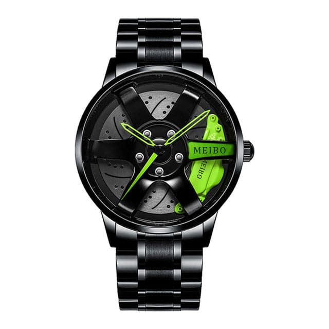 Montre cadeau-élégante parfaite avec roue de course-où le temps est précieux