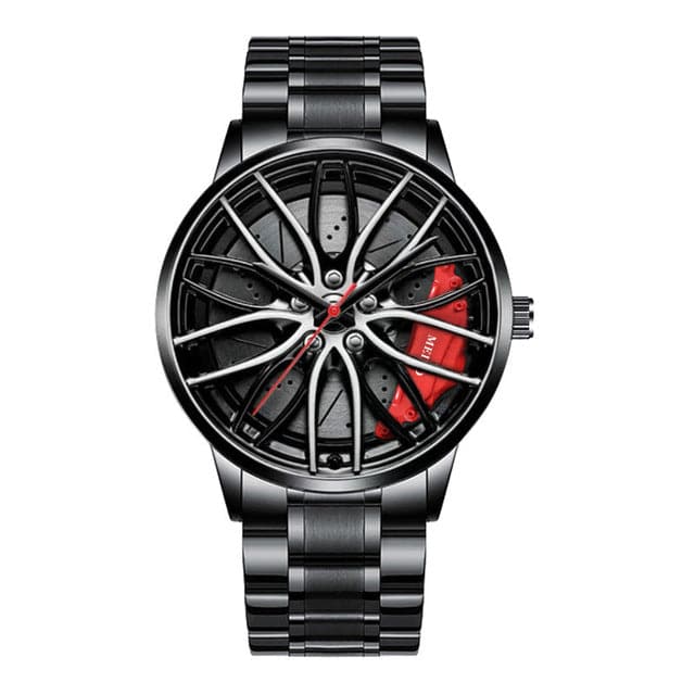 Montre cadeau-élégante parfaite avec roue de course-où le temps est précieux