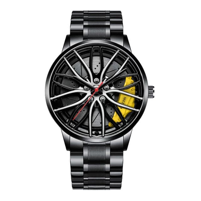 Montre cadeau-élégante parfaite avec roue de course-où le temps est précieux