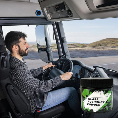 Car Glass Polishing Powder | Powerful Cleaning · Oil Film Removal · Crystal Clear Finish