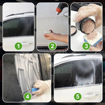 Car Glass Polishing Powder | Powerful Cleaning · Oil Film Removal · Crystal Clear Finish
