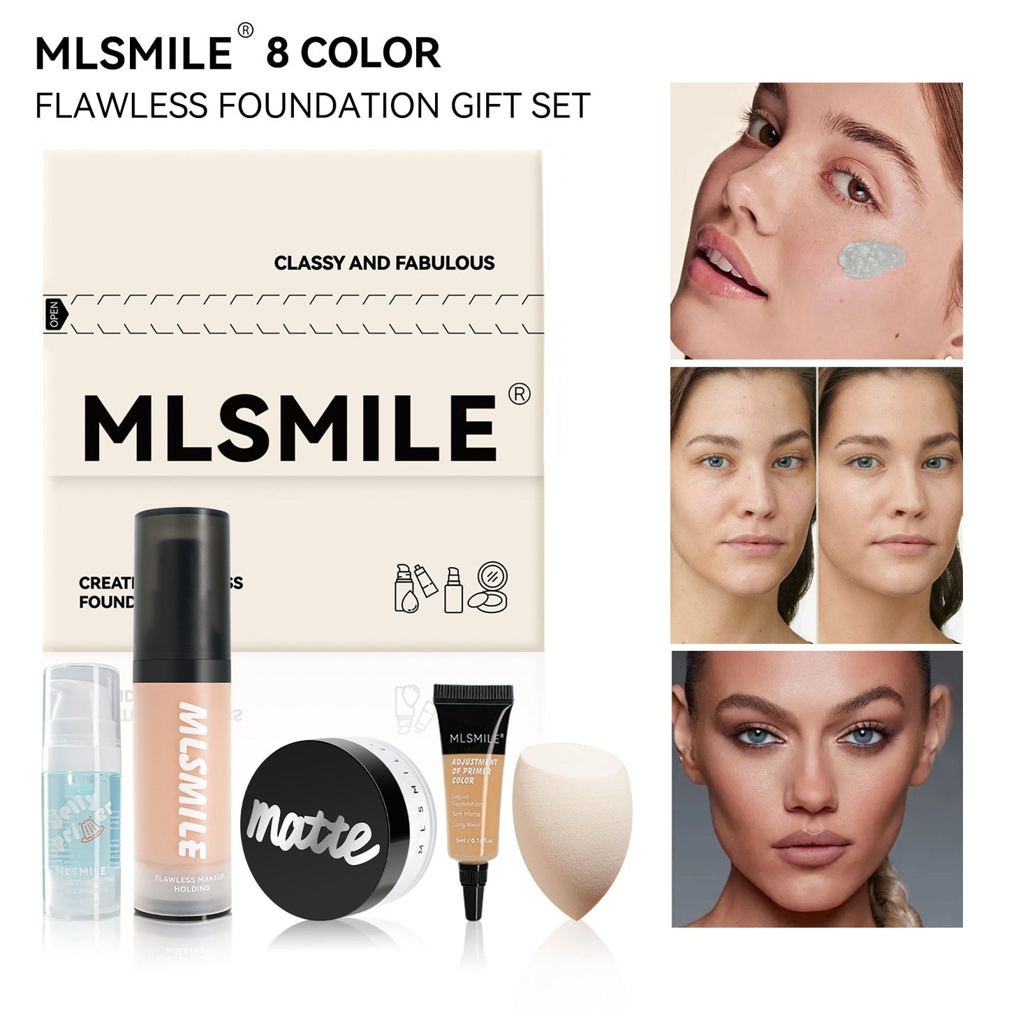 Matte finishing powder for oil control and moisturizing Concealing Foundation