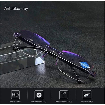 【🎁Vánoční nabídka🎄】Brýle pro dvojí použití s progresivním anti-Blue Ray na dálku a na blízko