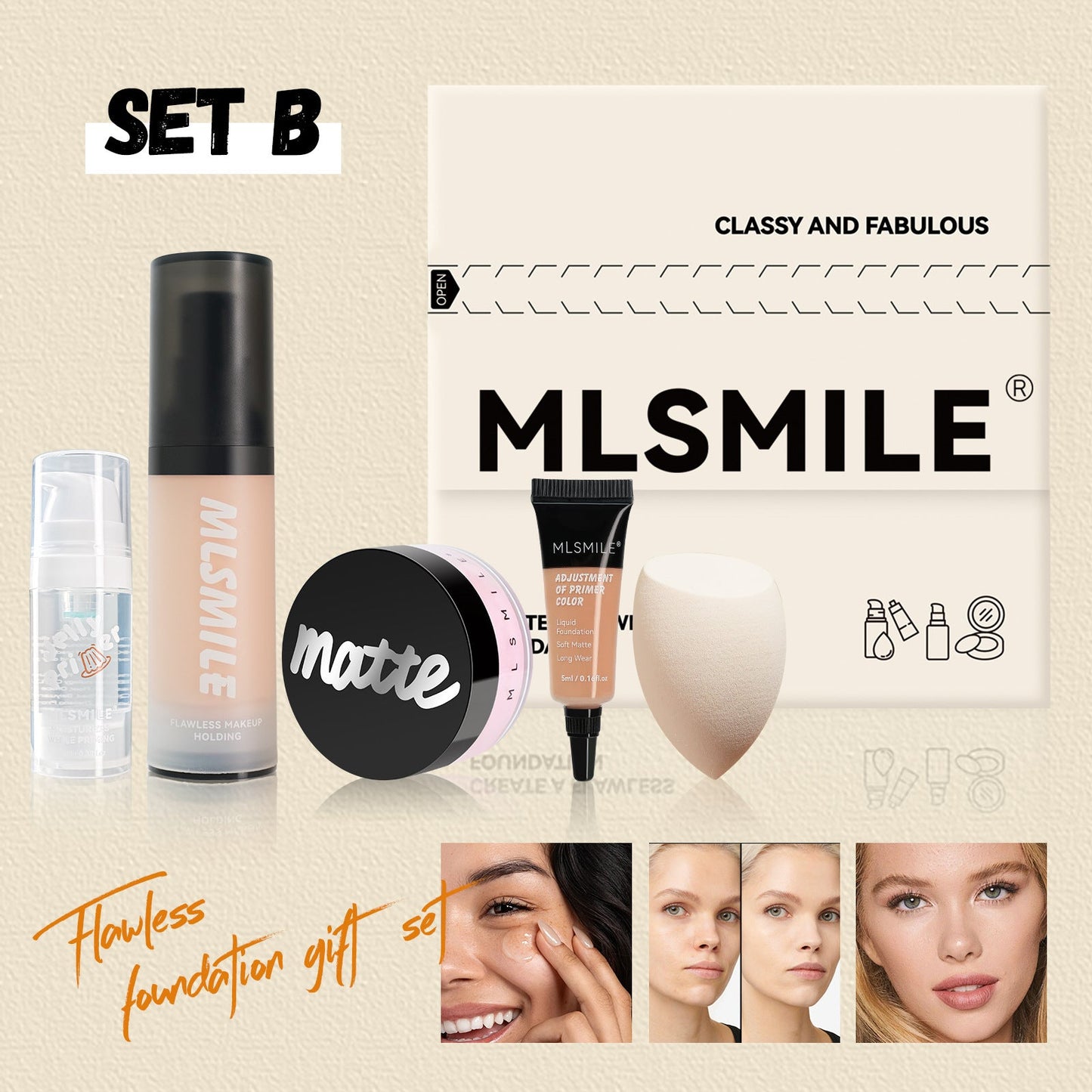 Matte finishing powder for oil control and moisturizing Concealing Foundation