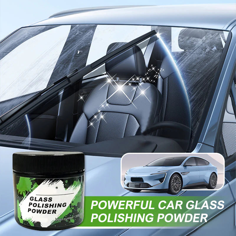 Car Glass Polishing Powder | Powerful Cleaning · Oil Film Removal · Crystal Clear Finish