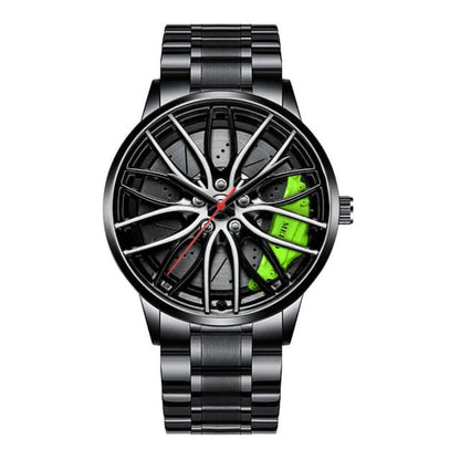 Montre cadeau-élégante parfaite avec roue de course-où le temps est précieux