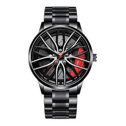 Montre cadeau-élégante parfaite avec roue de course-où le temps est précieux