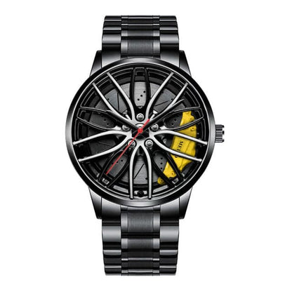 Montre cadeau-élégante parfaite avec roue de course-où le temps est précieux
